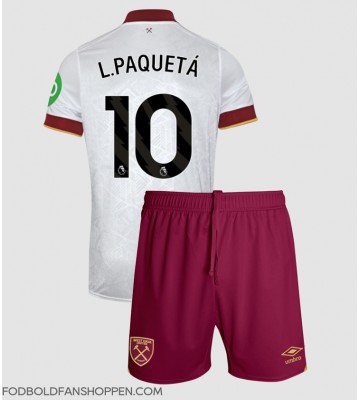 West Ham United Lucas Paqueta #10 Tredjetrøje Børn 2024-25 Kortærmet (+ Korte bukser)